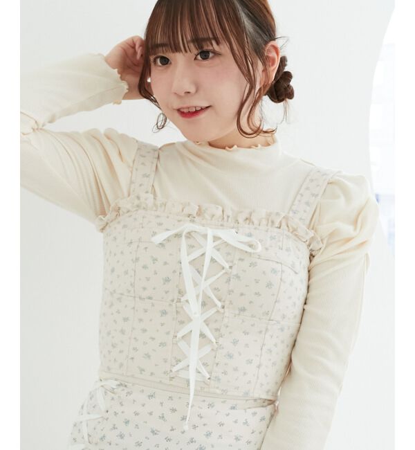 MAJESTICLEGON「フロントレースアップビスチェ」|キャミソール|