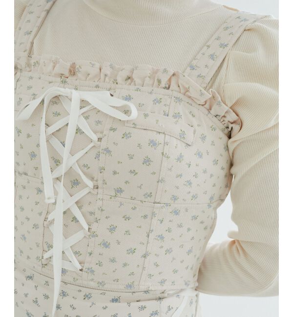 MAJESTICLEGON「フロントレースアップビスチェ」|キャミソール|