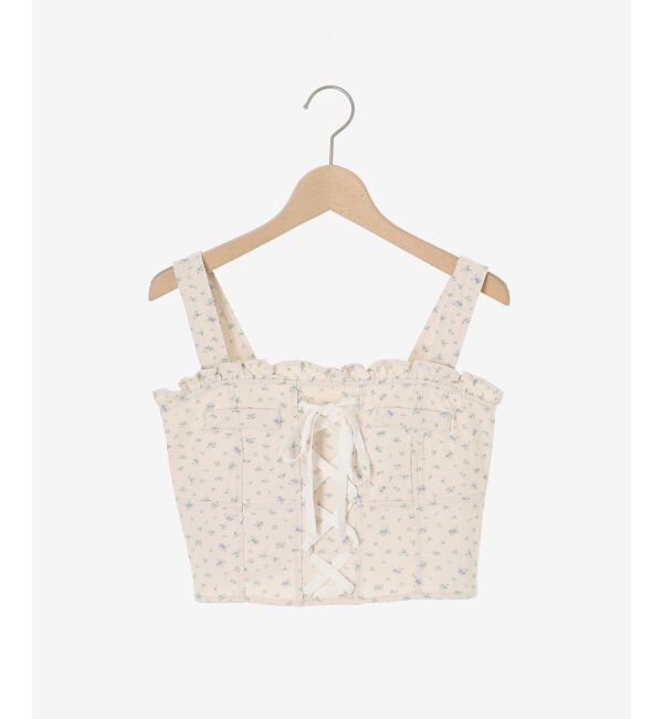 MAJESTICLEGON「フロントレースアップビスチェ」|キャミソール|