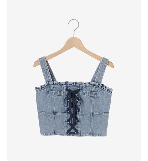 MAJESTICLEGON「フロントレースアップビスチェ」|キャミソール|