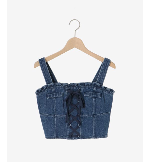 MAJESTICLEGON「フロントレースアップビスチェ」|キャミソール|