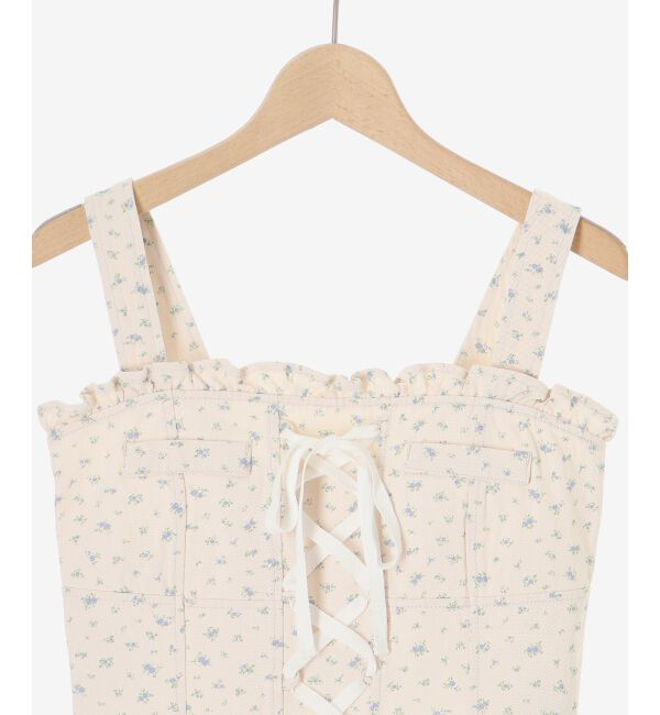 MAJESTICLEGON「フロントレースアップビスチェ」|キャミソール|