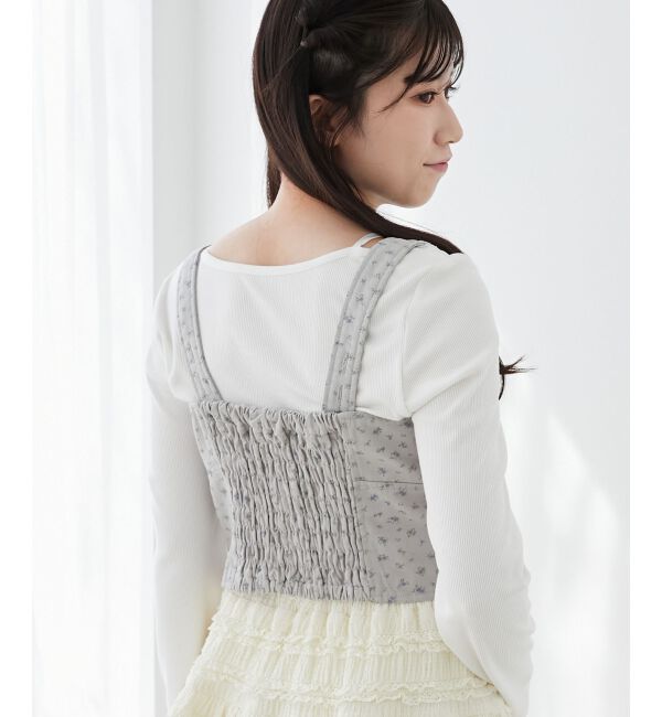 MAJESTICLEGON「フロントレースアップビスチェ」|キャミソール|