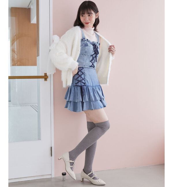 MAJESTICLEGON「フロントレースアップビスチェ」|キャミソール|