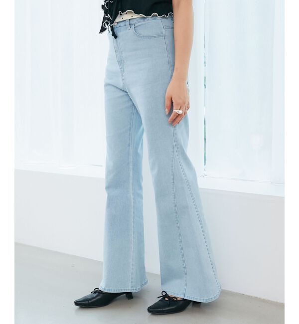  「ヒップハートフレアパンツ」|デニム|