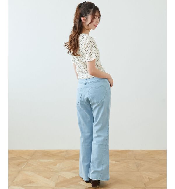  「ヒップハートフレアパンツ」|デニム|