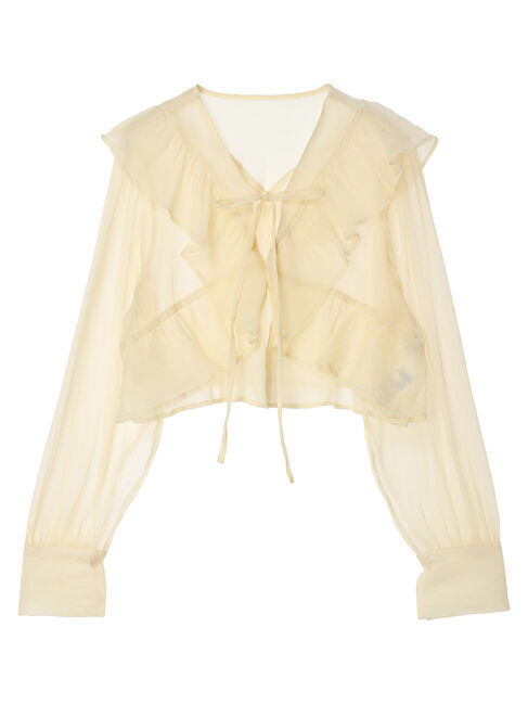 earth music&ecology「フリルシアーブラウス」|シャツ・ブラウス|