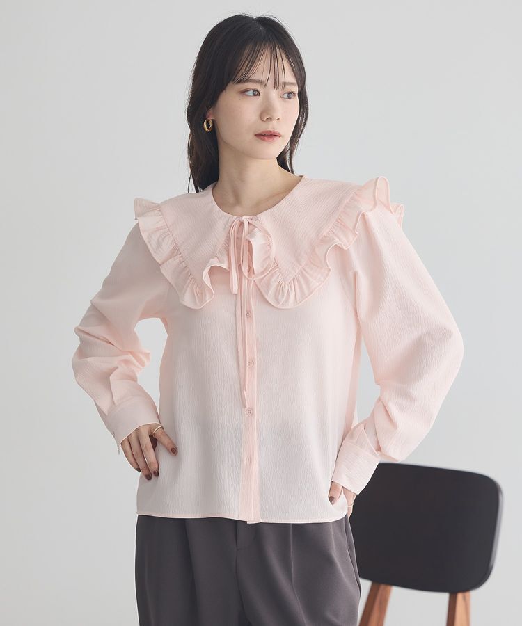 earth music&ecology「フリルセーラーカラーブラウス」|シャツ・ブラウス|