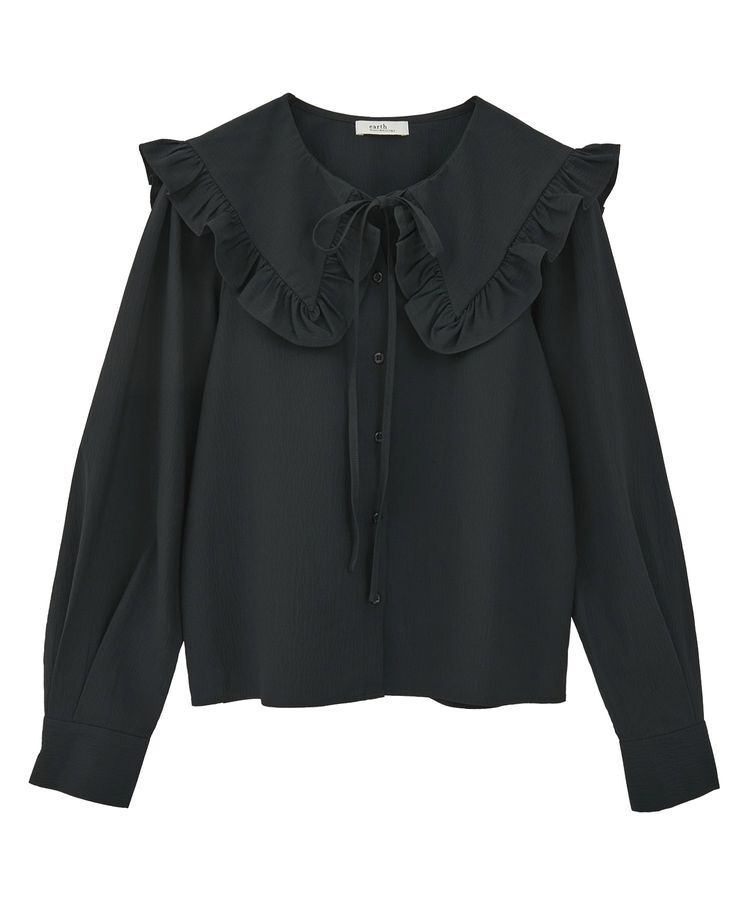 earth music&ecology「フリルセーラーカラーブラウス」|シャツ・ブラウス|