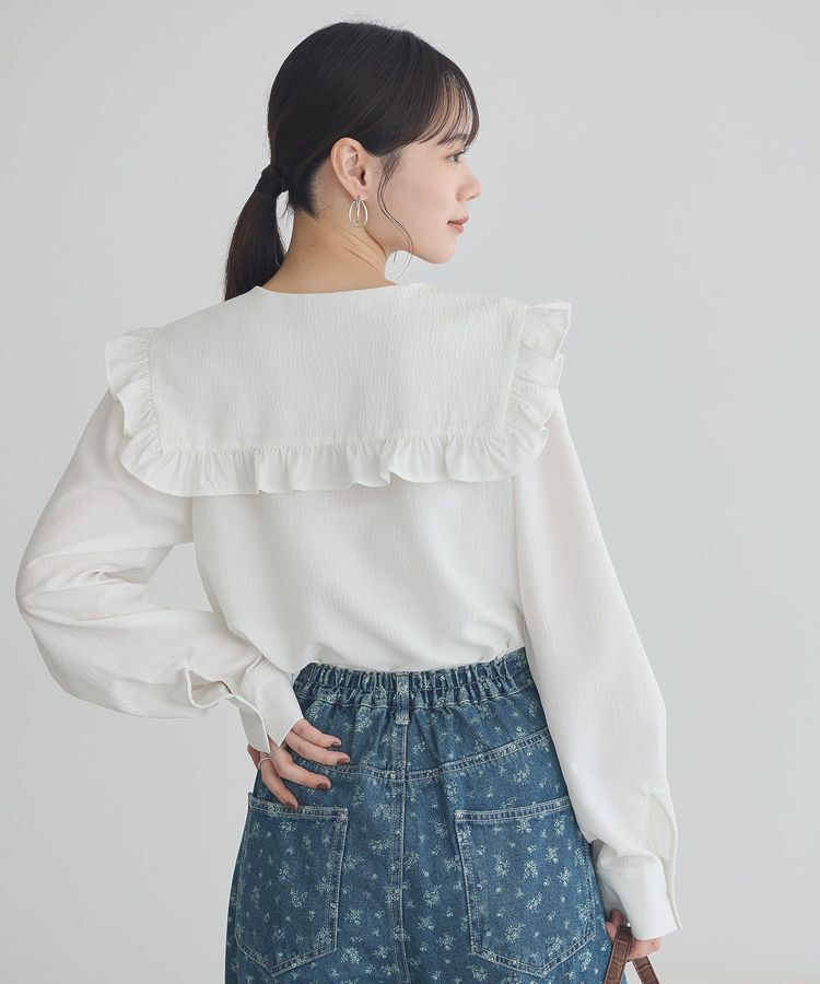 earth music&ecology「フリルセーラーカラーブラウス」|シャツ・ブラウス|