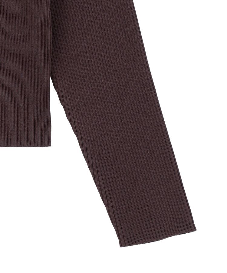 earth music&ecology「レイヤード風ギャザーショルダーリブニット」|ニット・セーター|