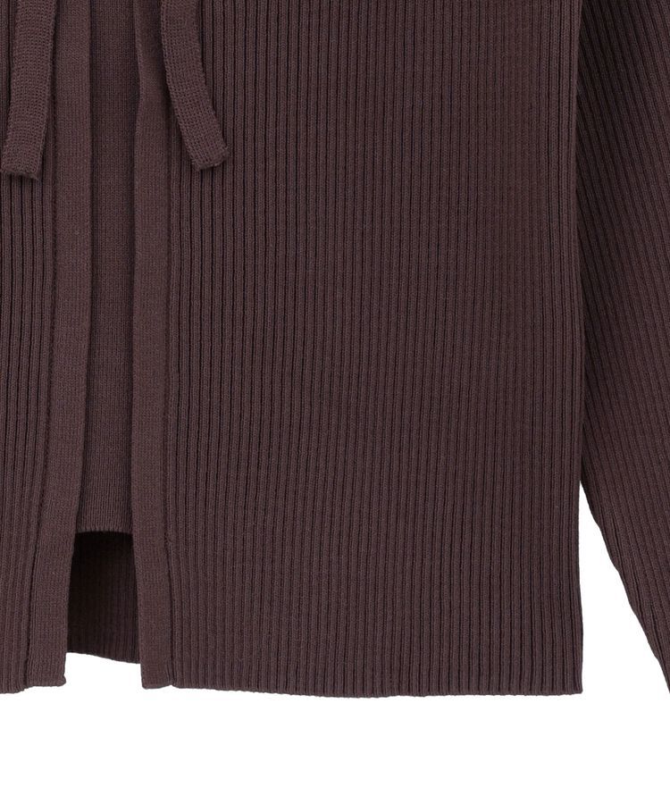 earth music&ecology「レイヤード風ギャザーショルダーリブニット」|ニット・セーター|