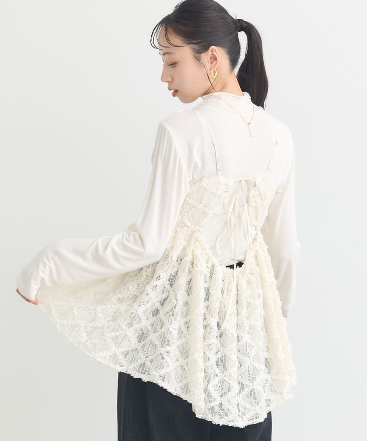 earth music&ecology「フリンジレースキャミビスチェ」|ベスト・ジレ|