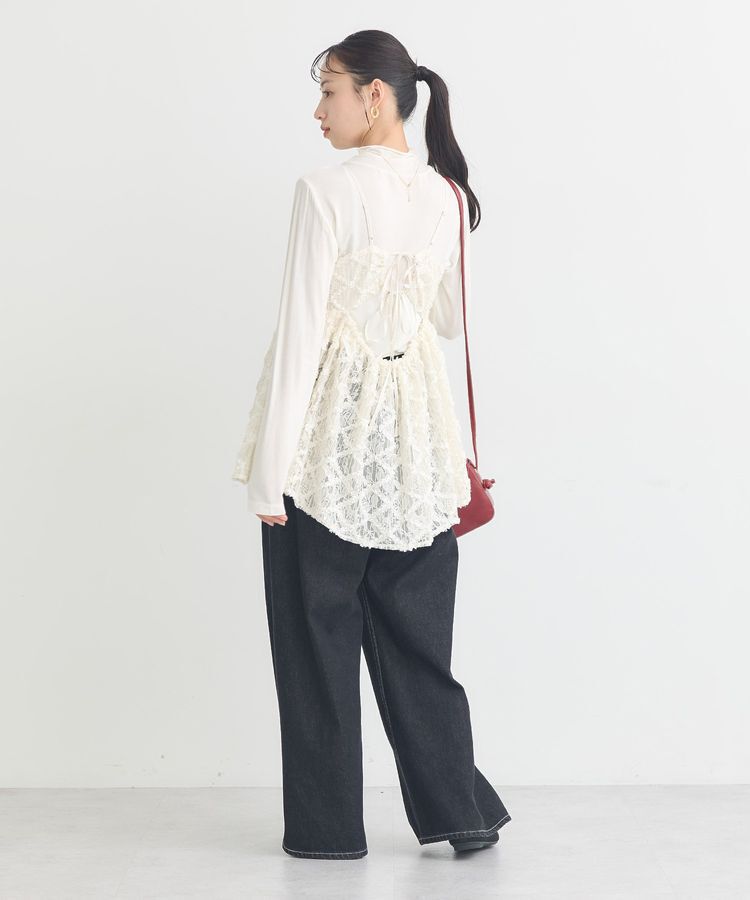 earth music&ecology「フリンジレースキャミビスチェ」|ベスト・ジレ|