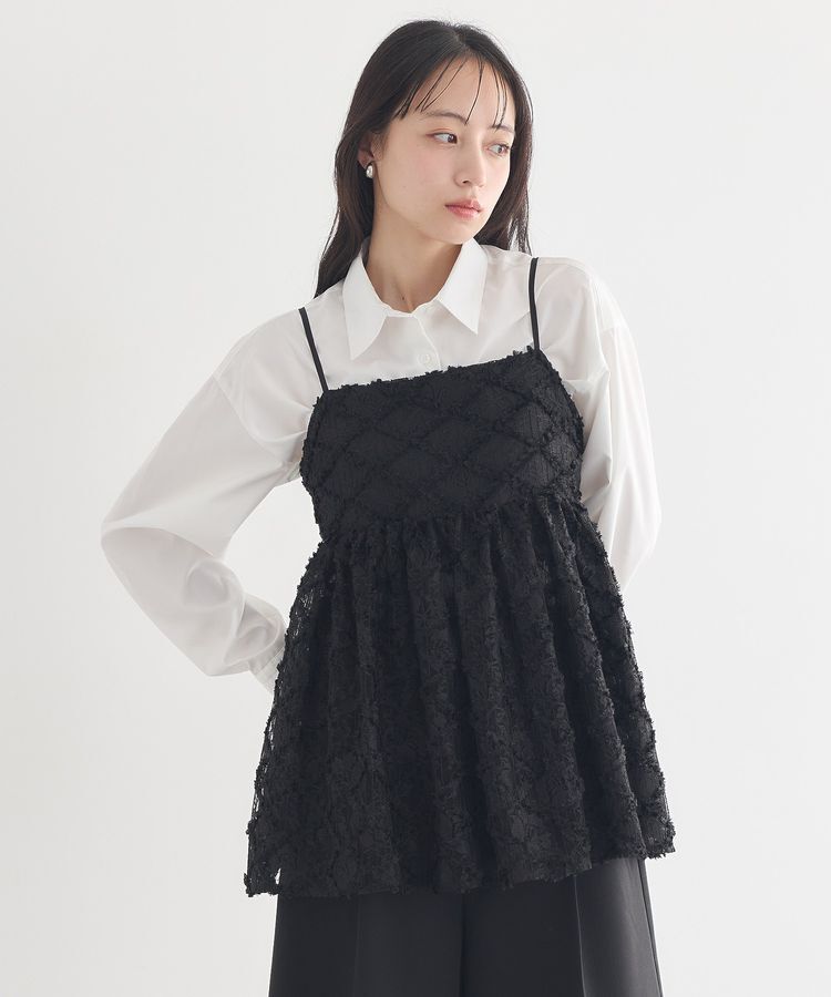 earth music&ecology「フリンジレースキャミビスチェ」|ベスト・ジレ|