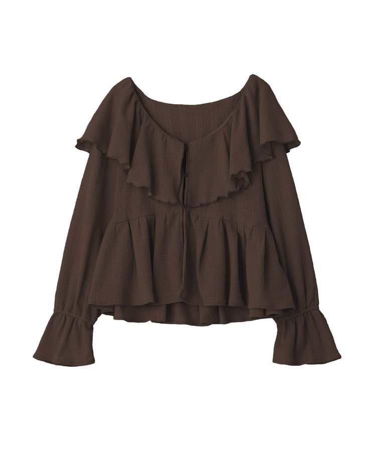 earth music&ecology「ラッフルカラーカットブラウス」|シャツ・ブラウス|