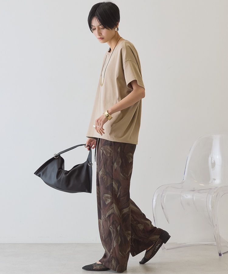 AMERICAN HOLIC「【接触冷感+UVカット】半袖コクーンカットプルオーバー」|Tシャツ・カットソー|