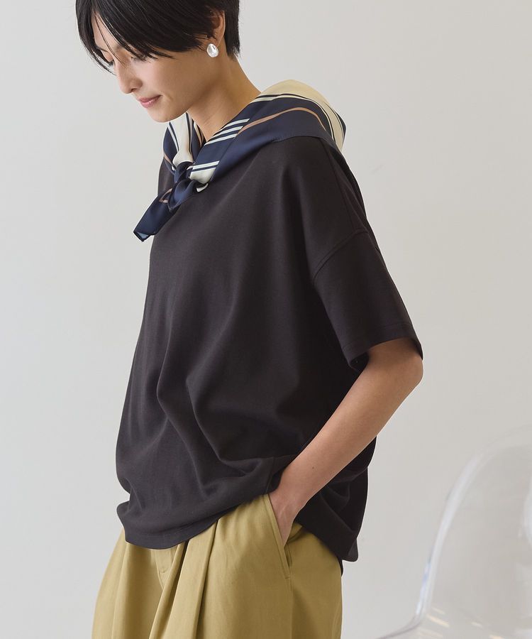 AMERICAN HOLIC「【接触冷感+UVカット】半袖コクーンカットプルオーバー」|Tシャツ・カットソー|