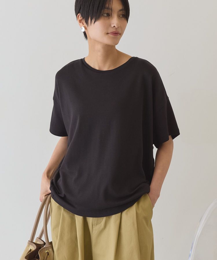 AMERICAN HOLIC「【接触冷感+UVカット】半袖コクーンカットプルオーバー」|Tシャツ・カットソー|