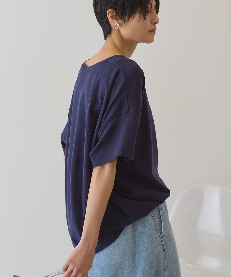 AMERICAN HOLIC「【接触冷感+UVカット】半袖コクーンカットプルオーバー」|Tシャツ・カットソー|