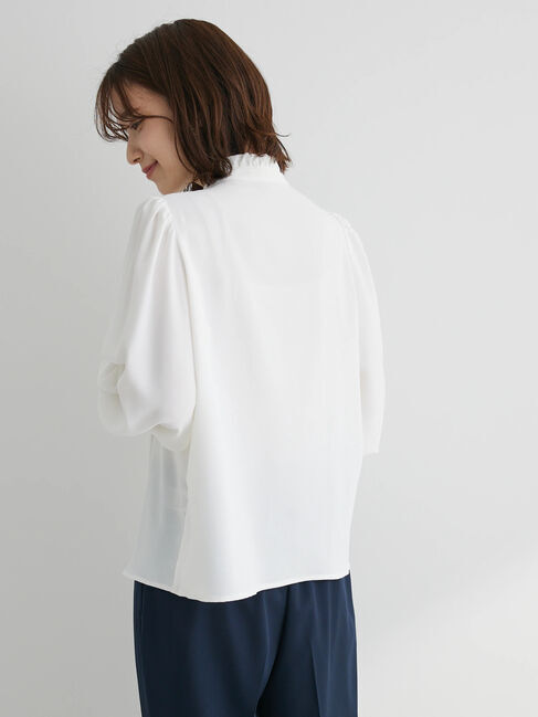  「・ELENCARE DUEピンタックカラーフリルブラウス」|シャツ・ブラウス|