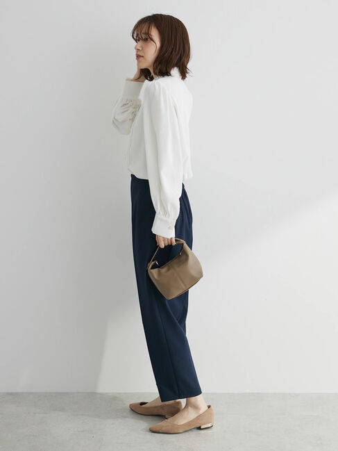  「・ELENCARE DUEピンタックカラーフリルブラウス」|シャツ・ブラウス|