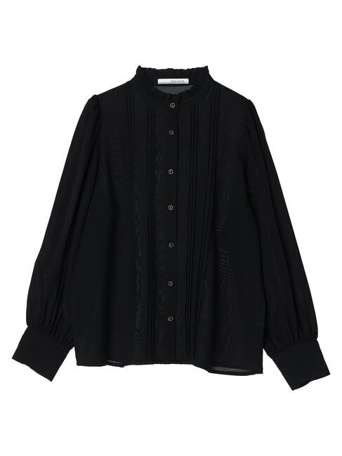  「・ELENCARE DUEピンタックカラーフリルブラウス」|シャツ・ブラウス|