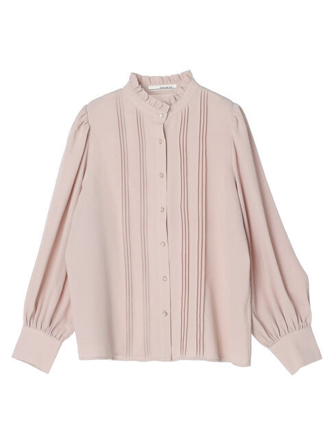  「・ELENCARE DUEピンタックカラーフリルブラウス」|シャツ・ブラウス|