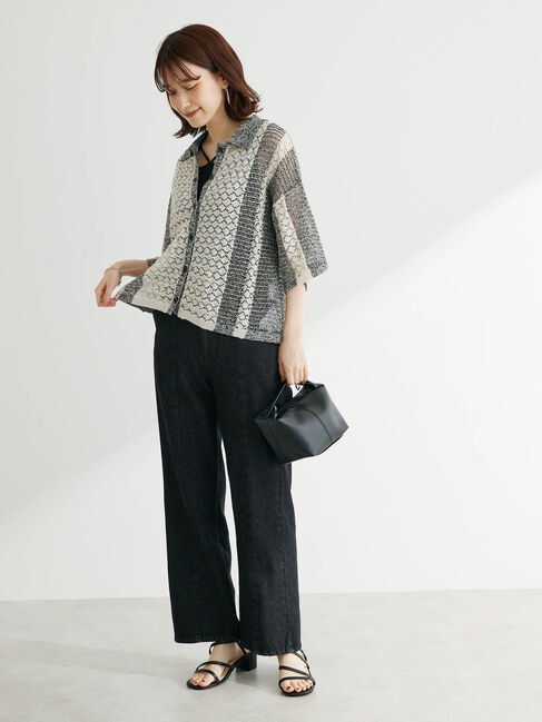 armonia「ブークレー微配色5分袖カーディガン」|カーディガン|