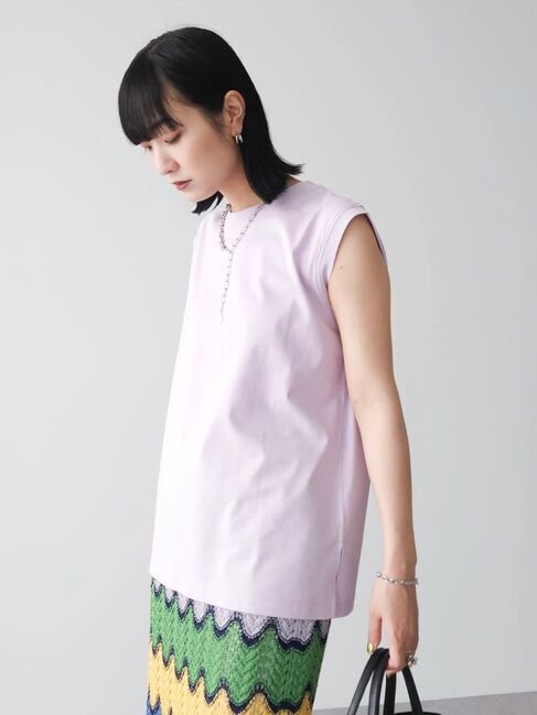 Green Parks「汗じみ防止ノースリーブプルオーバー」|Tシャツ・カットソー|パープル