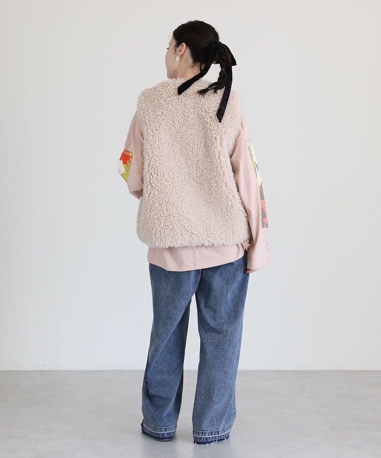 Green Parks「・ELENCARE DUE シープファーロングベスト」|ベスト・ジレ|