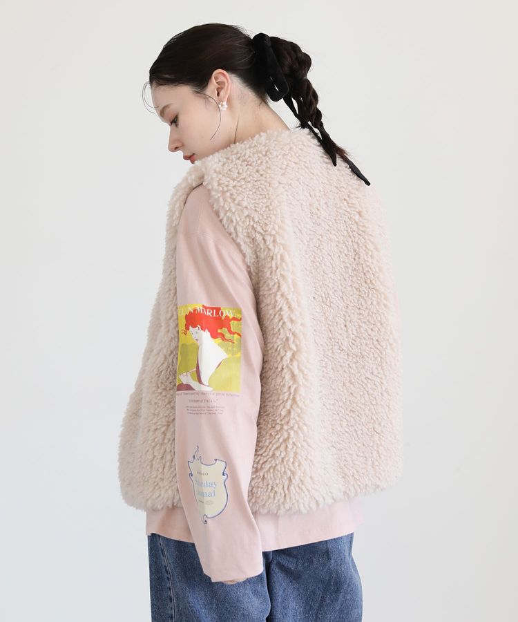 Green Parks「・ELENCARE DUE シープファーロングベスト」|ベスト・ジレ|