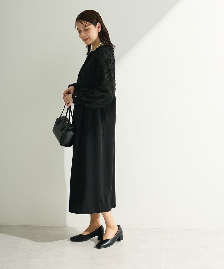 Green Parks「O.洗えてストレッチ Vネックジャンスカ」|ジャンパースカート|