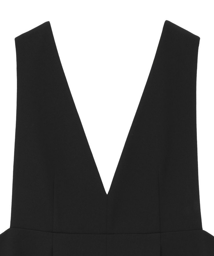 Green Parks「O.洗えてストレッチ Vネックジャンスカ」|ジャンパースカート|