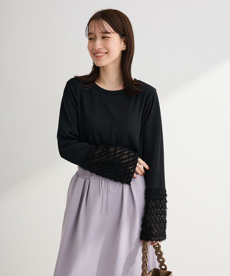 Green Parks「袖フェザードッキングプルオーバー」|Tシャツ・カットソー|