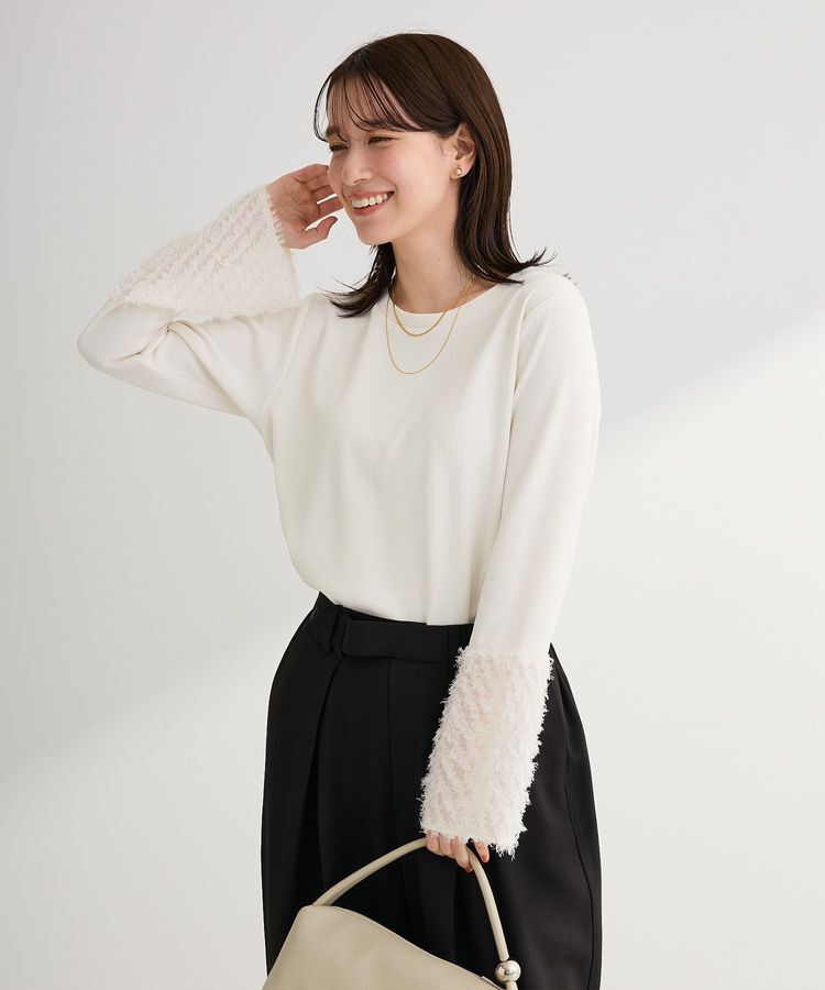 Green Parks「袖フェザードッキングプルオーバー」|Tシャツ・カットソー|