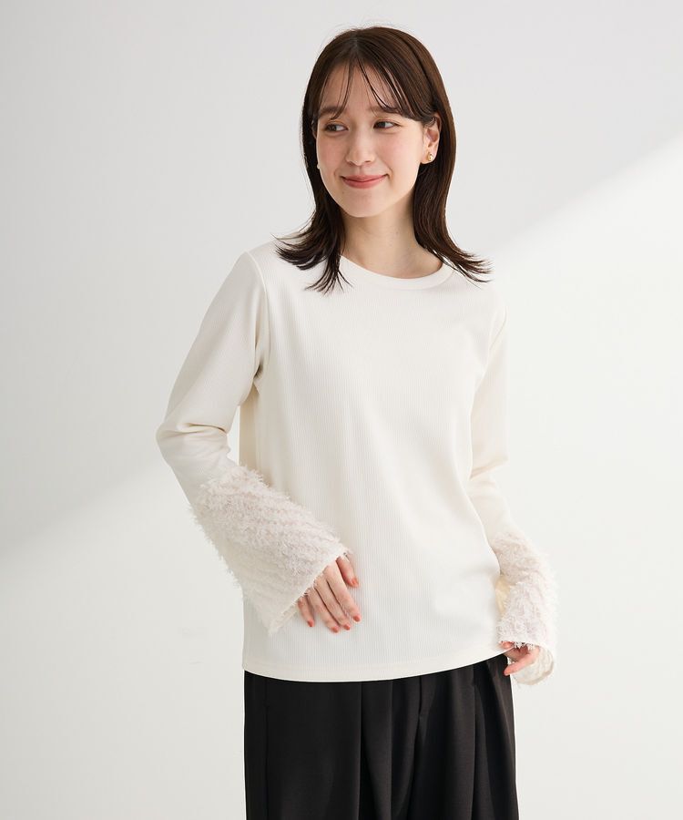 Green Parks「袖フェザードッキングプルオーバー」|Tシャツ・カットソー|