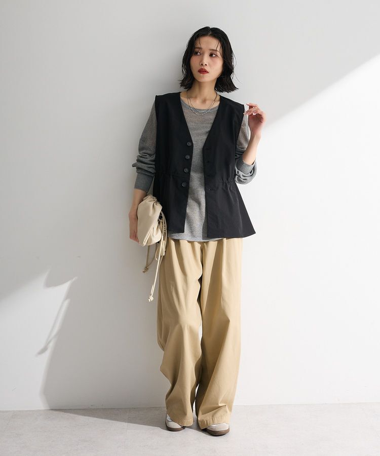 Green Parks「【楽しゃれUV】ドロストフレアベスト」|ベスト・ジレ|
