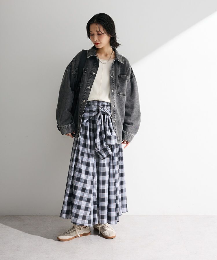 Green Parks「袖チュールリブプルオーバー」|Tシャツ・カットソー|