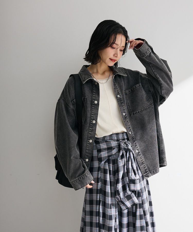 Green Parks「袖チュールリブプルオーバー」|Tシャツ・カットソー|