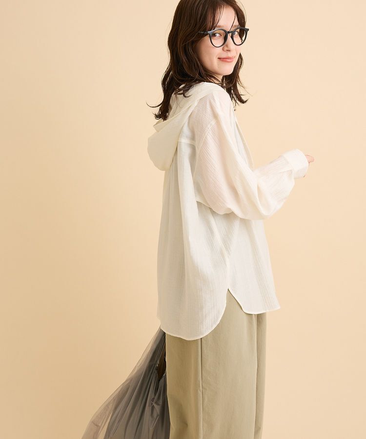 Green Parks「シアーフードシャツ」|シャツ・ブラウス|