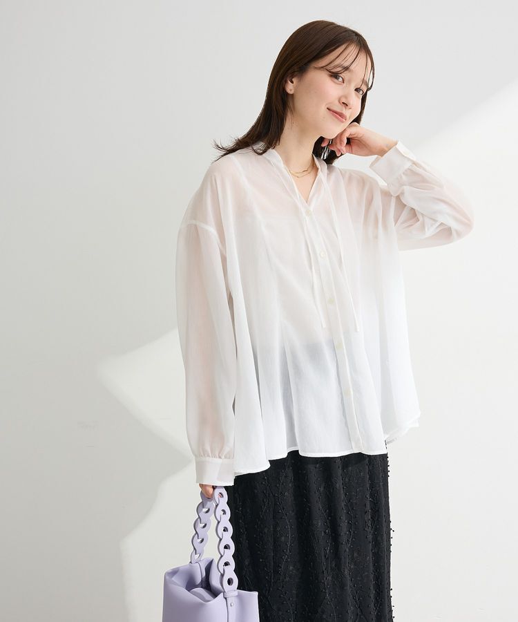 Green Parks「フレアラインスキッパーブラウス」|シャツ・ブラウス|