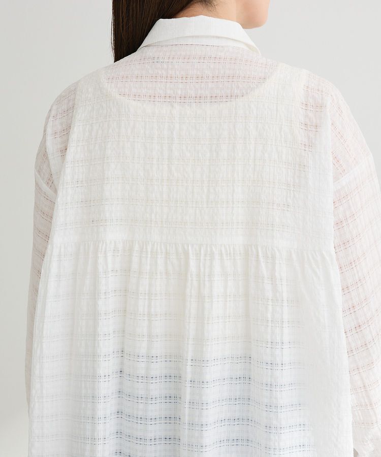 Green Parks「シアーチェックシャツワンピース」|ワンピース|