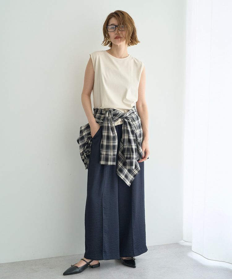 Editt by YECCA VECCA「ヴィンテージサテンイージーワイドパンツ」|その他|