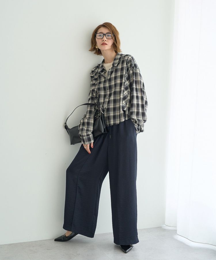 Editt by YECCA VECCA「ヴィンテージサテンイージーワイドパンツ」|その他|