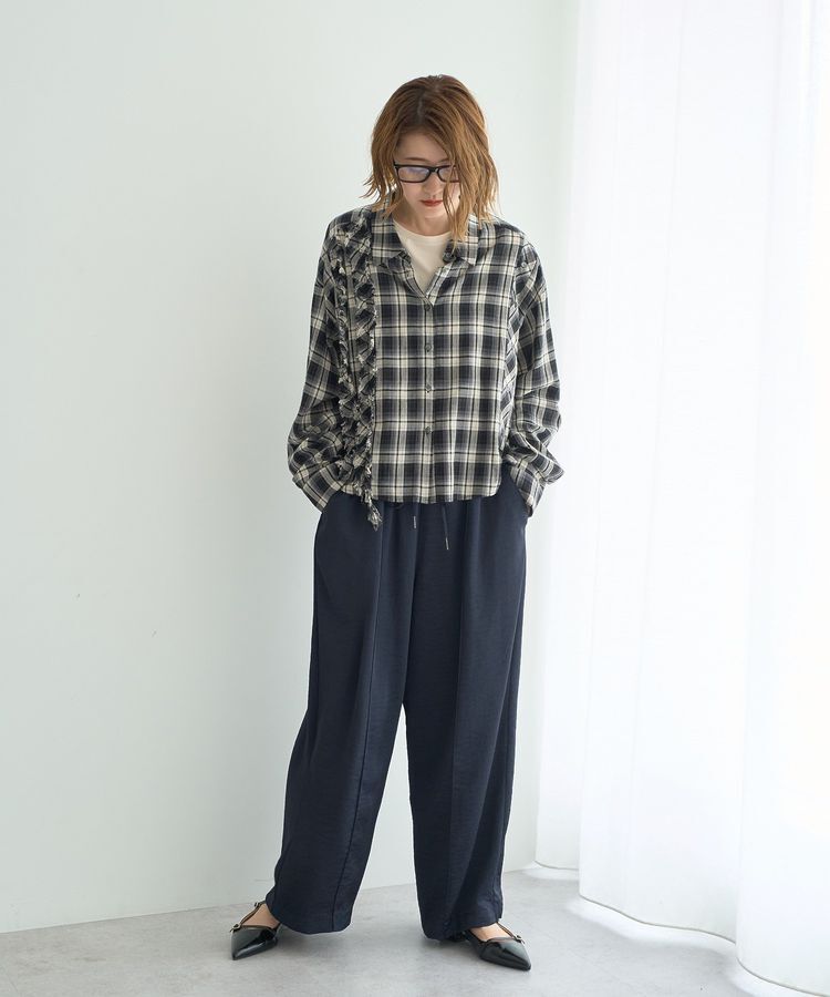 Editt by YECCA VECCA「ヴィンテージサテンイージーワイドパンツ」|その他|