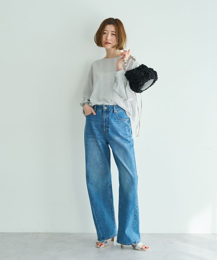 YECCA VECCA「ORGABITS切替ストレートデニム」|デニム|