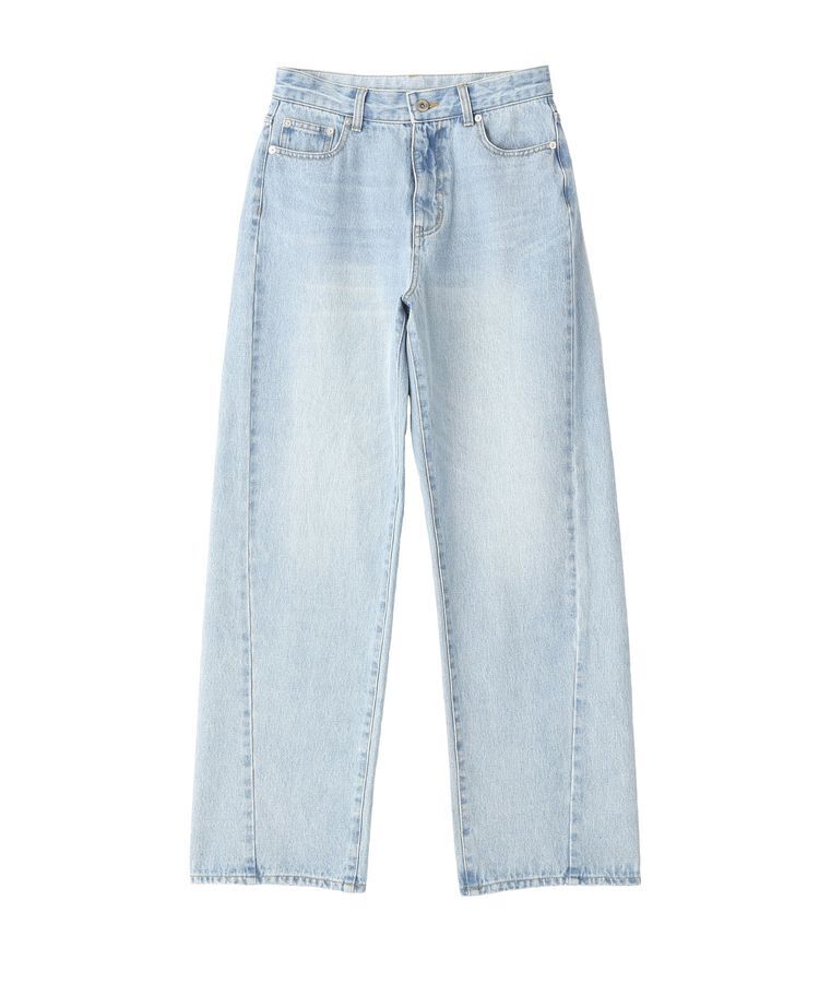 YECCA VECCA「ORGABITS切替ストレートデニム」|デニム|