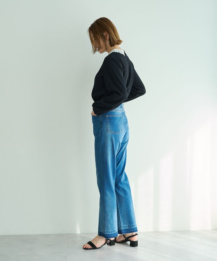 YECCA VECCA「カットオフストレッチデニムパンツ」|デニム|