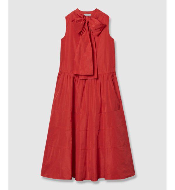 LOULOU WILLOUGHBY「【LOULOU WILLOUGHBY】バックリボンタフタワンピース」|ワンピース|